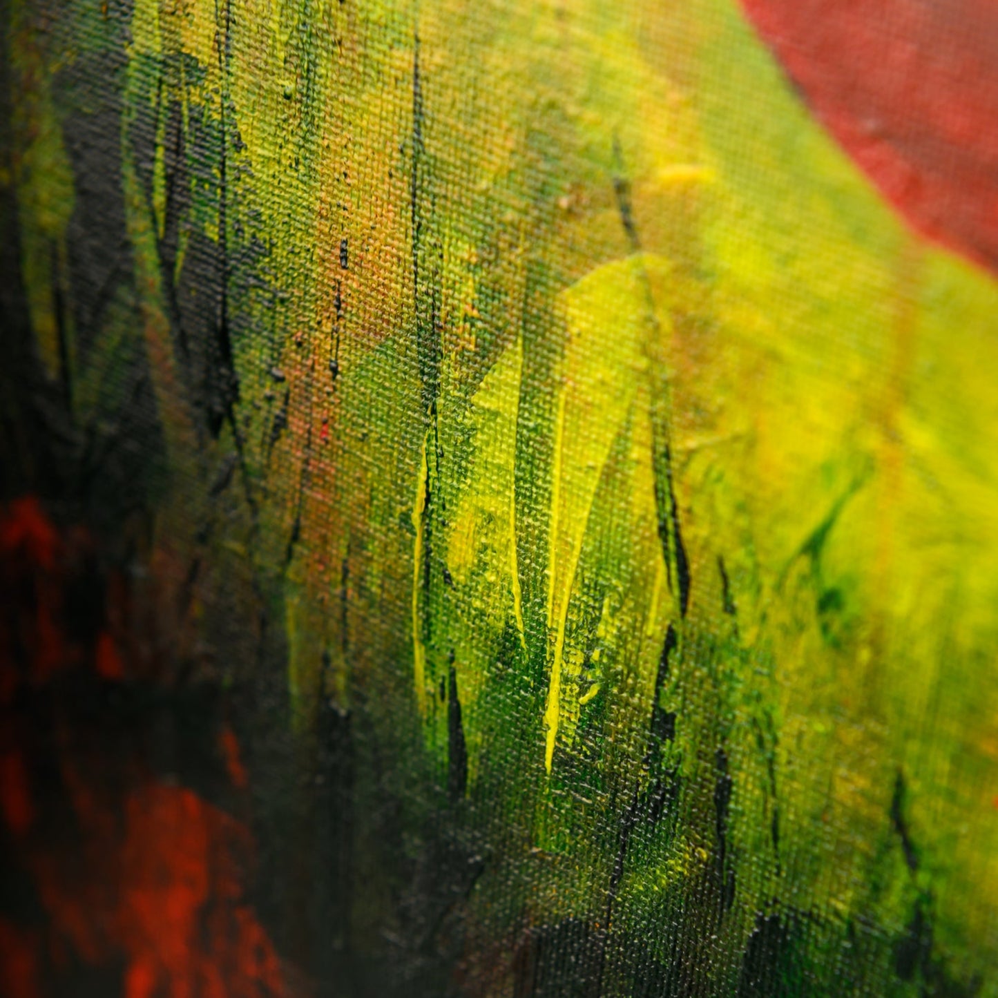 Painting green and red details