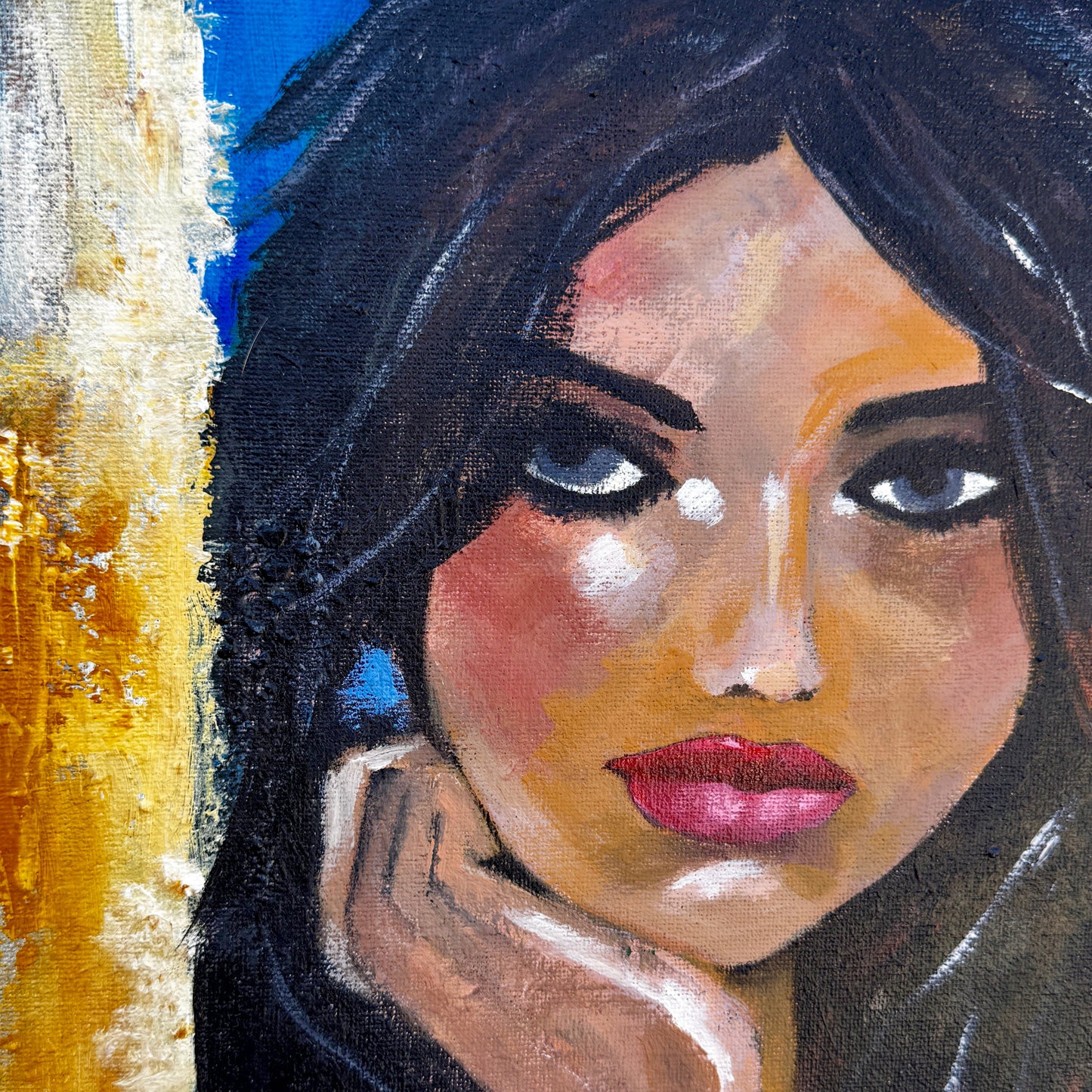 Dreaming Woman painting face look