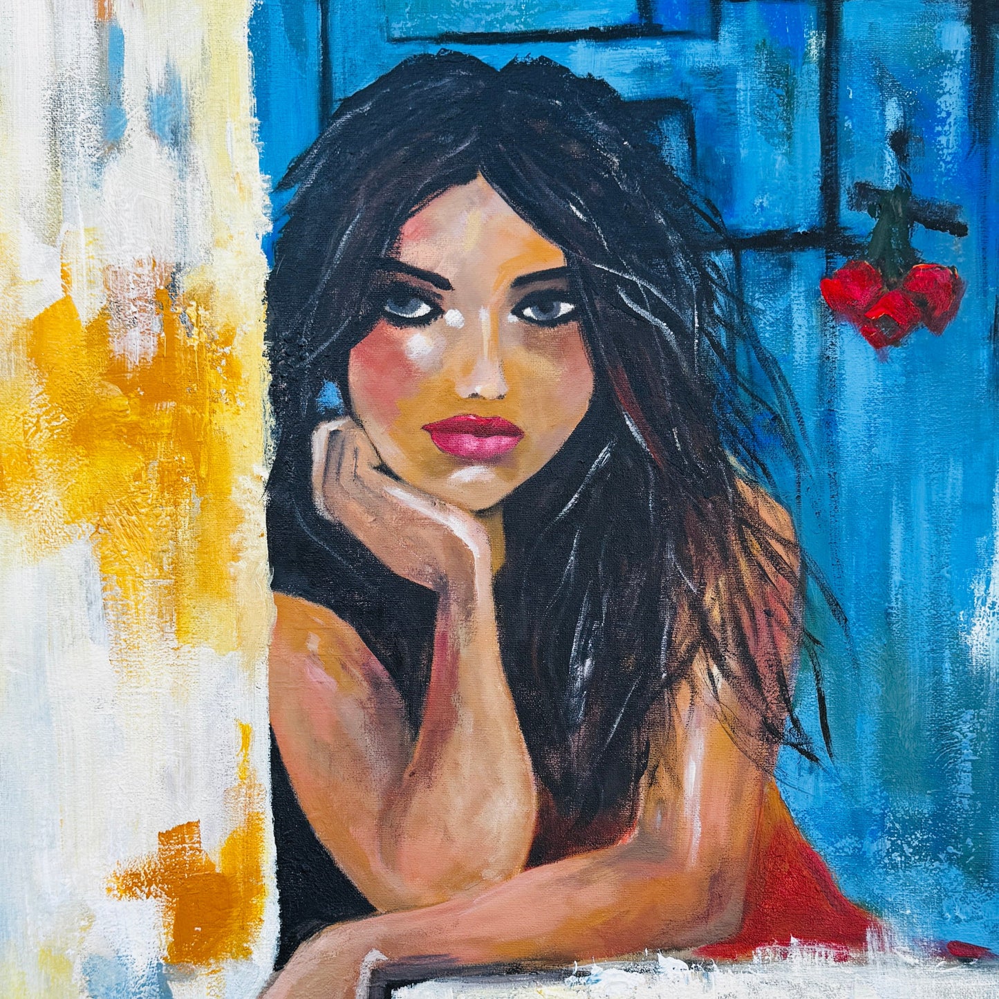 Woman dreaming face