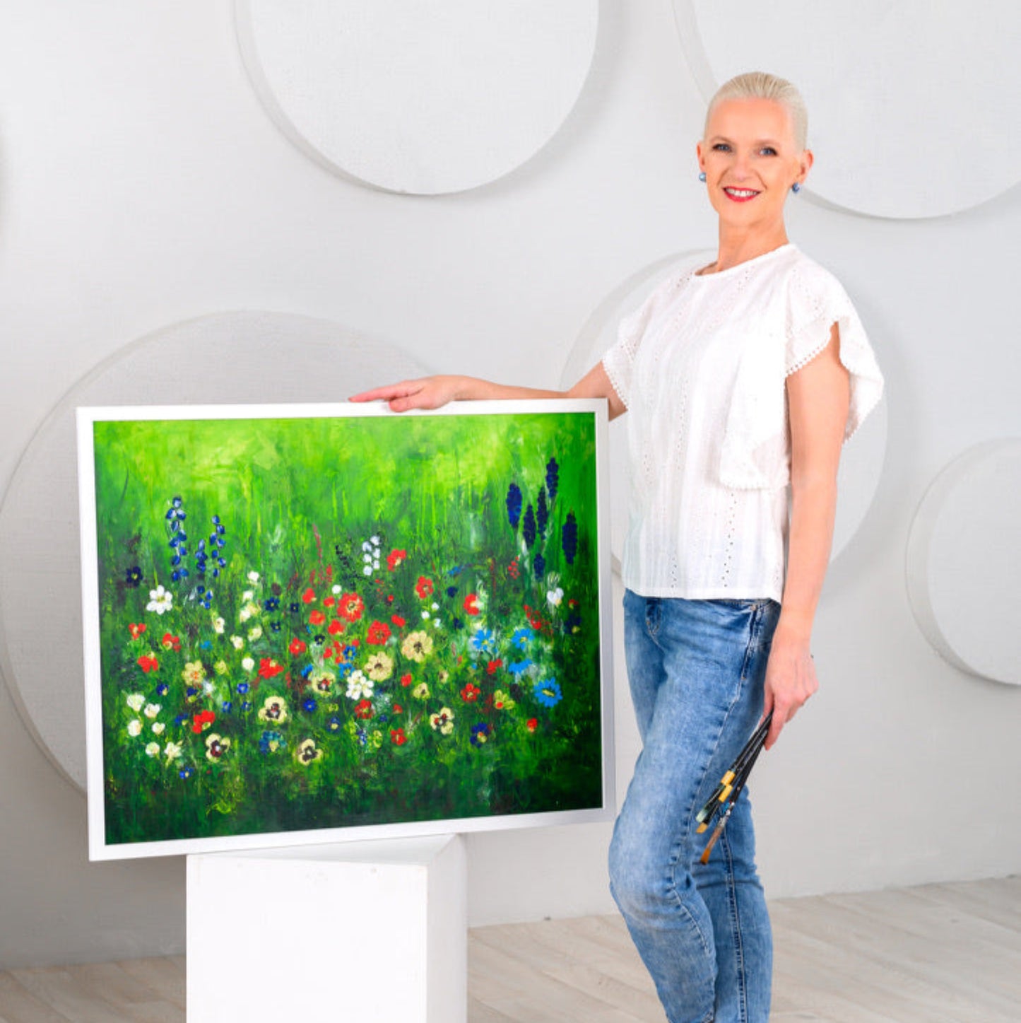 Mess of Flowers and artist
