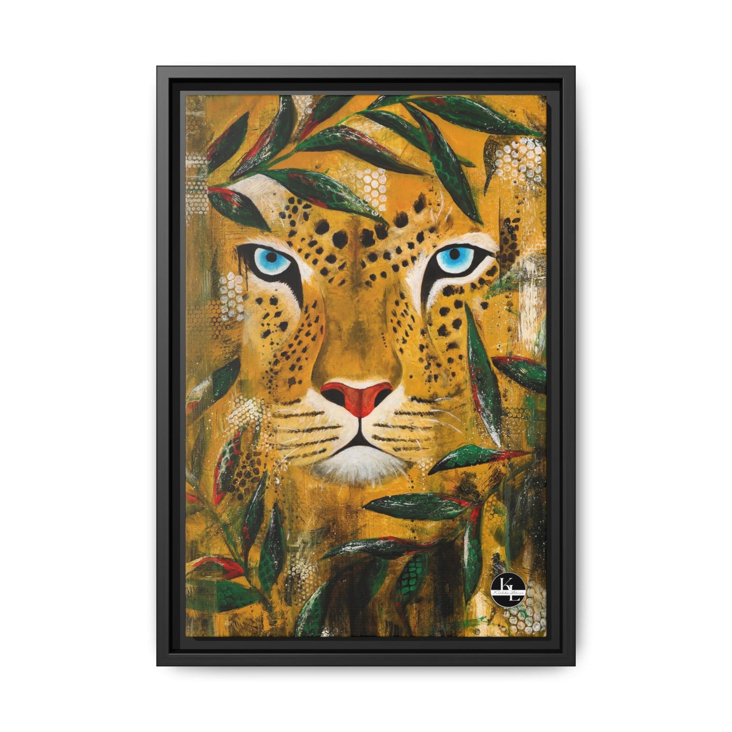 Framed Matte Canvas Art - Majestic Leopard