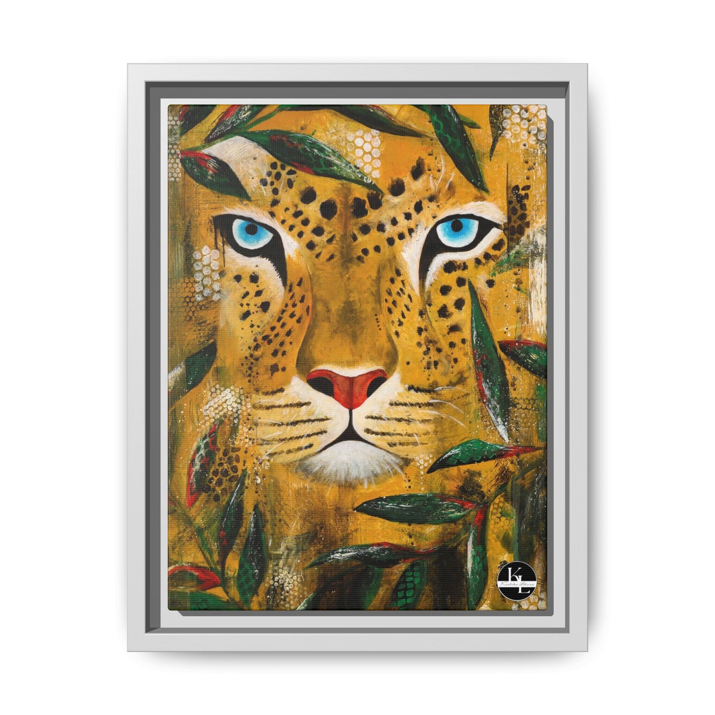 Framed Matte Canvas Art - Majestic Leopard
