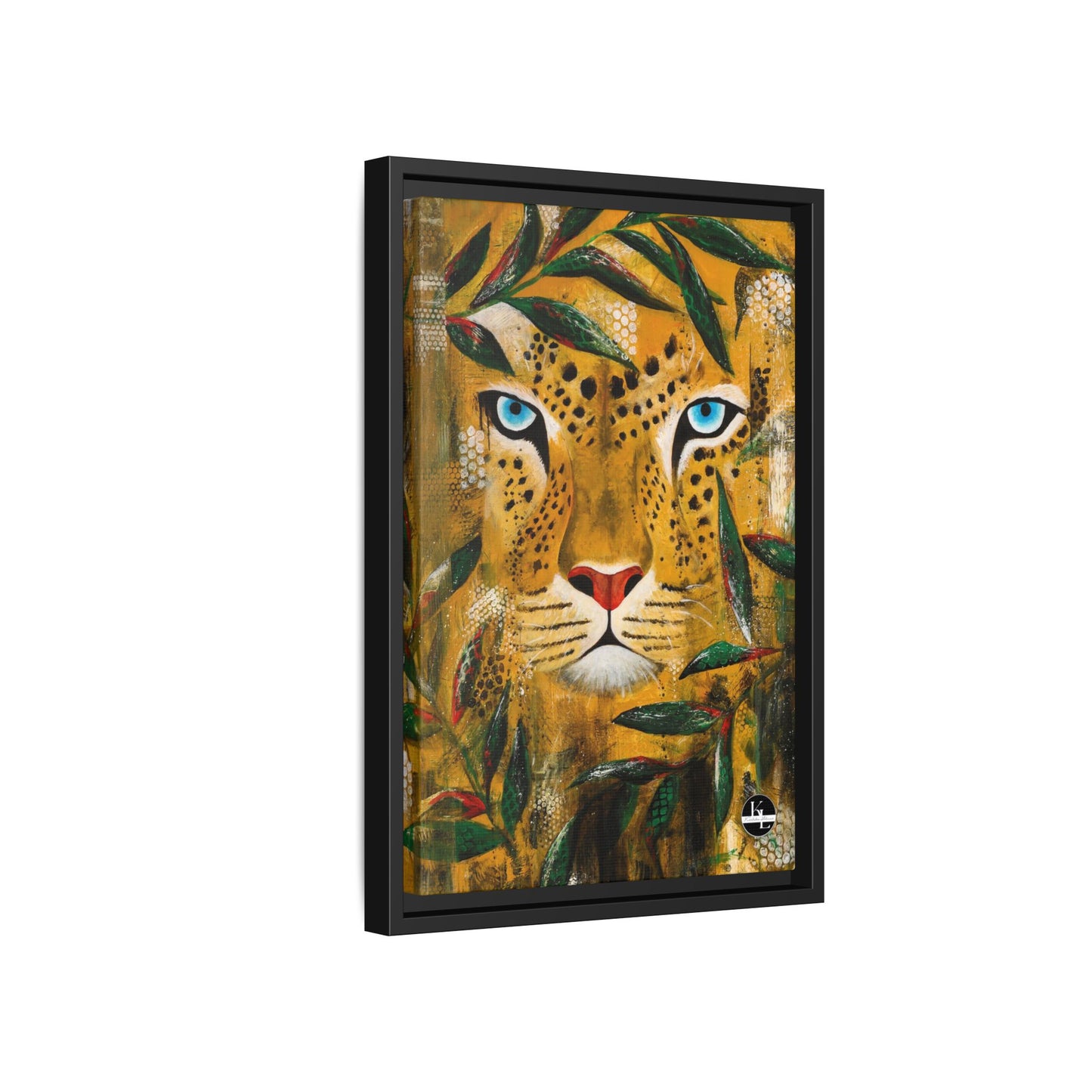 Framed Matte Canvas Art - Majestic Leopard