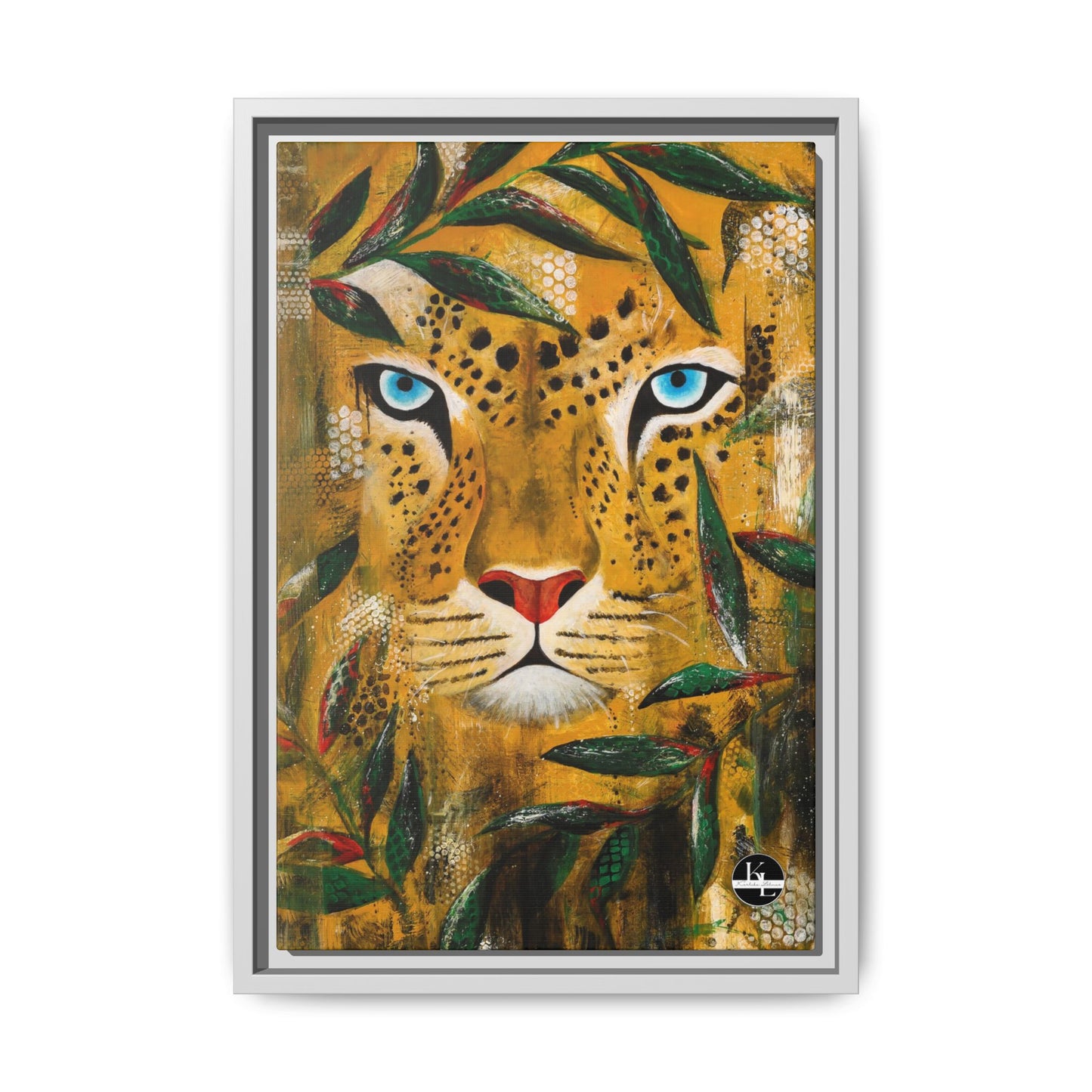 Framed Matte Canvas Art - Majestic Leopard