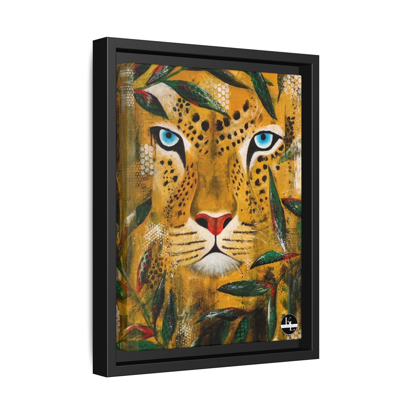 Framed Matte Canvas Art - Majestic Leopard