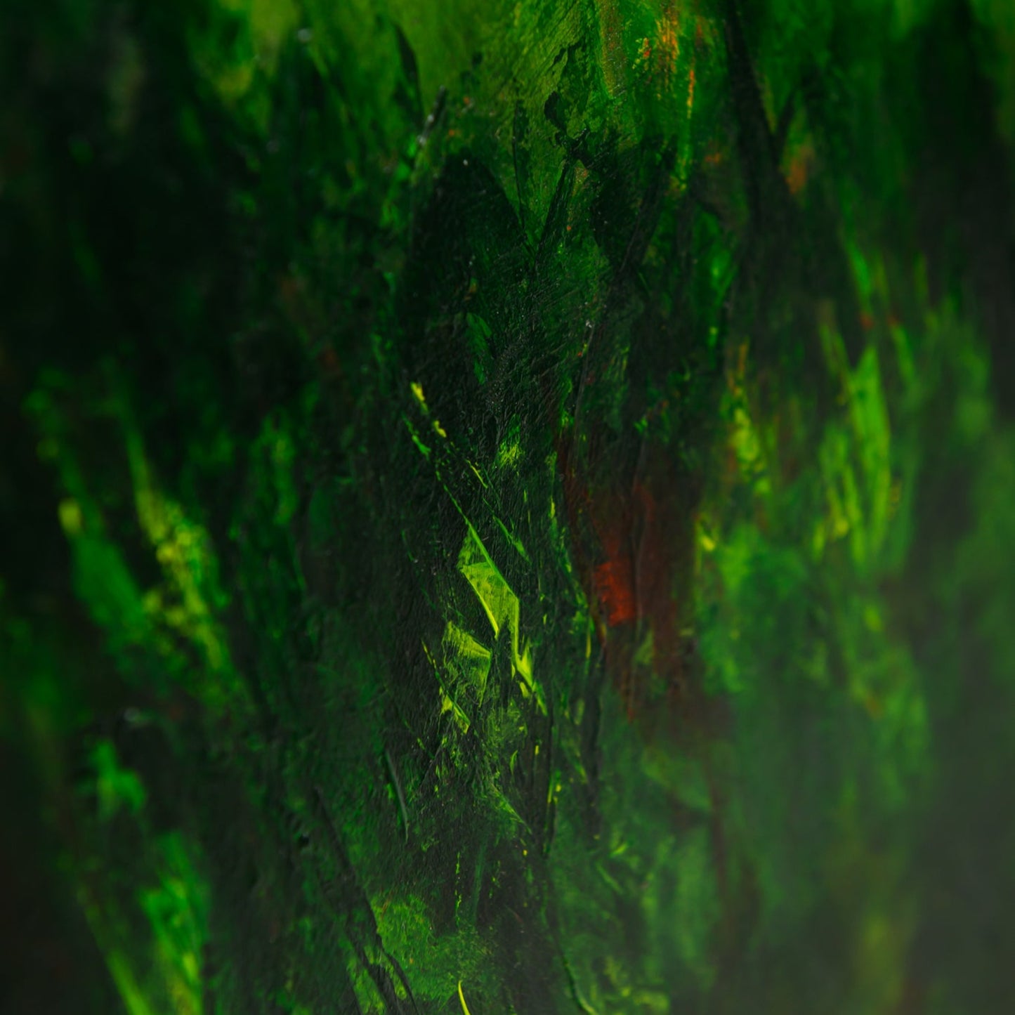 Green details in the painting