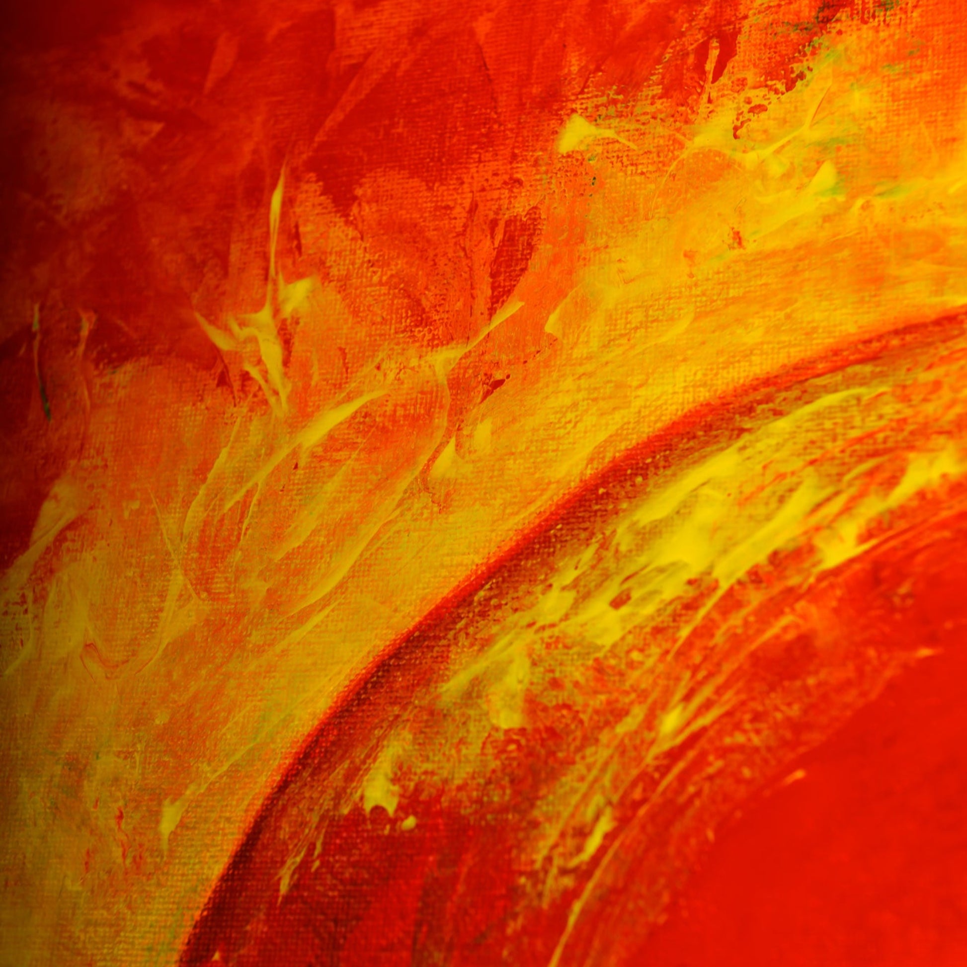 This painting is on fire